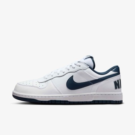 Nike Big Low Homme 355152‑140 blanc/Midnight Navy.